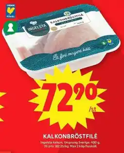 ICA Maxi Ingelsta kalkonbröstfile erbjuda