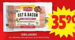 ICA Maxi Scan grillkorv ost & bacon erbjuda