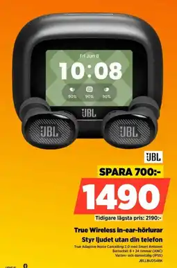 Power Jbl true wireless in-ear-hörlurar erbjuda