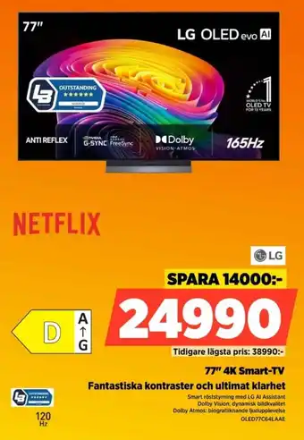 Power LG 77" 4K Smart-TV erbjuda