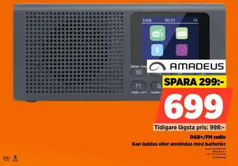 Power Amadeus DAB+/FM radio erbjuda