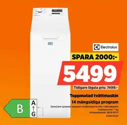Power Electrolux toppmatad tvättmaskin erbjuda