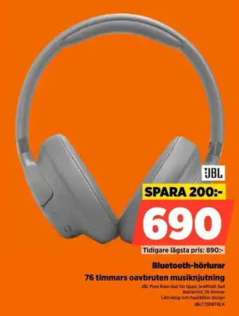Power Jbl bluetooth-hörlurar erbjuda