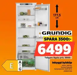 Power Grundig inbyggt kylskåp erbjuda