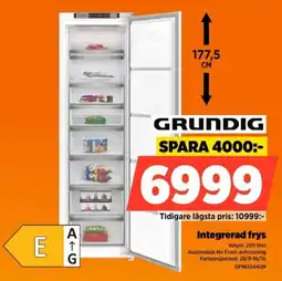 Power Grundig integrerad frys erbjuda