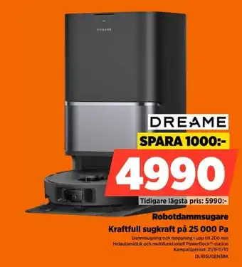 Power Dreame robotdammsugare erbjuda