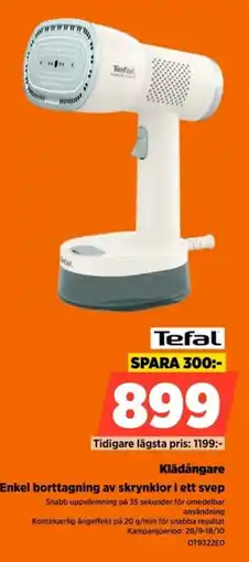 Power Tefal klädångare erbjuda