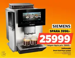 Power Siemens kaffemaskin smart dual bean-system erbjuda