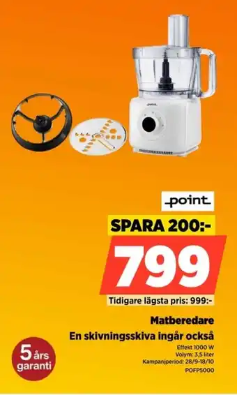 Power Point matberedare erbjuda