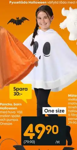 Rusta Poncho, barn Halloween erbjuda