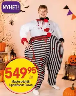 EKO Maskeraddräkt Uppblåsbar Clown erbjuda