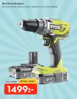 Bo Ohlsson Ryobi borrskruvdragare erbjuda