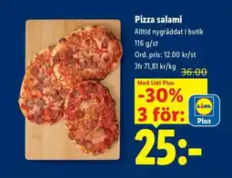 Lidl Pizza salami erbjuda