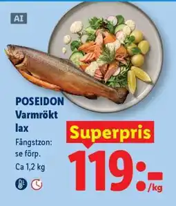 Lidl Poseidon Varmrökt lax erbjuda