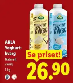 Lidl Arla yoghurtkvarg erbjuda