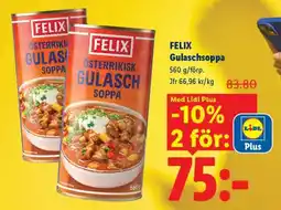 Lidl Felix Gulaschsoppa erbjuda