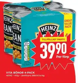Willys Vita Bönor 4-Pack erbjuda