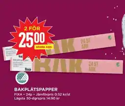 Willys Bakplåtspapper erbjuda