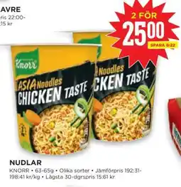 Willys KNORR Nudlar erbjuda