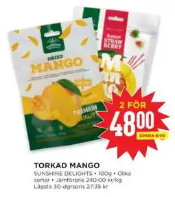 Willys Torkad mango erbjuda