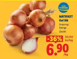 Lidl Matriket Gul lök erbjuda