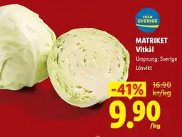 Lidl Matriket Vitkål erbjuda