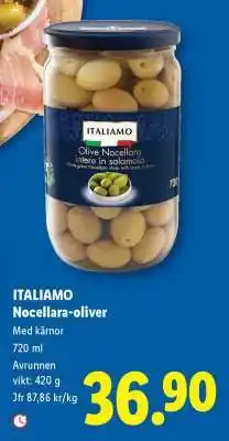Lidl ITALIAMO Nocellara-oliver erbjuda