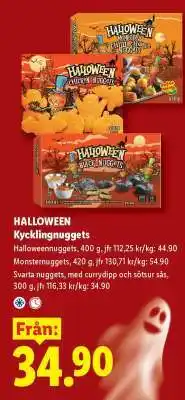 Lidl HALLOWEEN Kycklingnuggets erbjuda