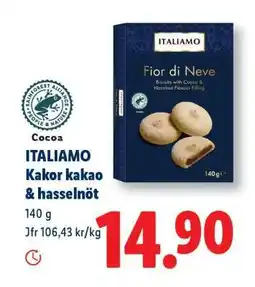 Lidl ITALIAMO Kakor kakao & hasselnöt erbjuda