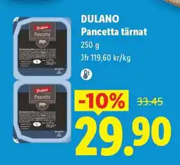 Lidl DULANO Pancetta tärnat erbjuda