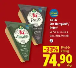 Lidl ARLA Ost Herrgård /Präst erbjuda