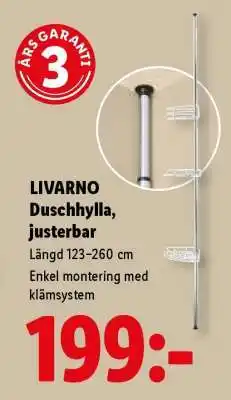 Lidl LIVARNO Duschhylla, justerbar erbjuda