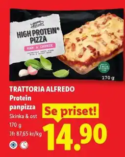 Lidl TRATTORIA ALFREDO Protein panpizza erbjuda