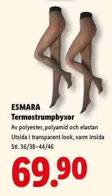 Lidl ESMARA Termostrumpbyxor erbjuda