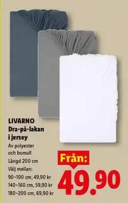 Lidl LIVARNO Dra-på-lakan i jersey erbjuda