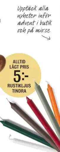 Mio Rustikljus Tindra erbjuda