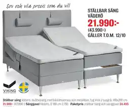Mio Viking ställbar säng Väderö erbjuda