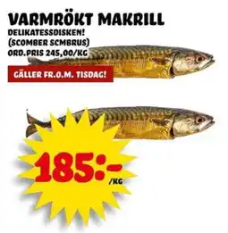 Nelins Varmrökt makrill erbjuda