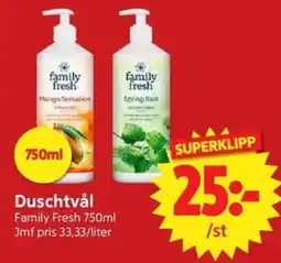 Nya Pulsen Family Fresh Duschtvål erbjuda