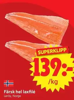 Nya Pulsen Färsk hel laxfilé erbjuda