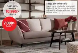 Mio Madison 3-sits soffa erbjuda