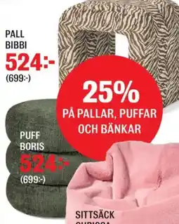 Mio Pall, Puffar och Bänkar erbjuda