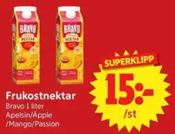 Nya Pulsen Bravo frukostnektar erbjuda