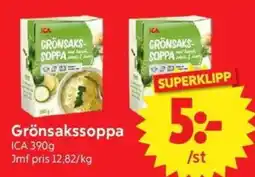 Nya Pulsen ICA grönsakssoppa erbjuda
