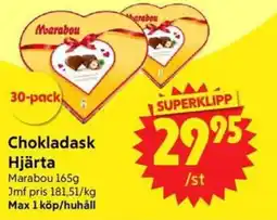 Nya Pulsen Marabou Chokladask Hjärta erbjuda
