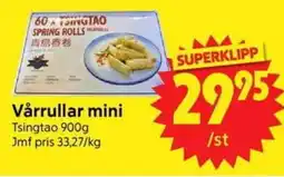 Nya Pulsen Tsingtao vårrullar mini erbjuda