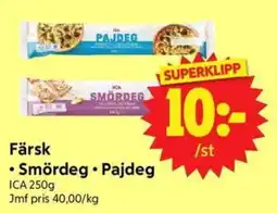 Nya Pulsen Ica smördeg pajdeg erbjuda