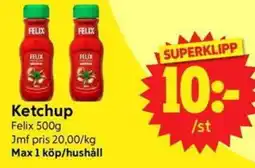 Nya Pulsen Felix Ketchup erbjuda