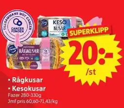 Nya Pulsen Fazer Rågkusar Kesokusar erbjuda