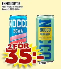 Nelins Nocco energidryck erbjuda